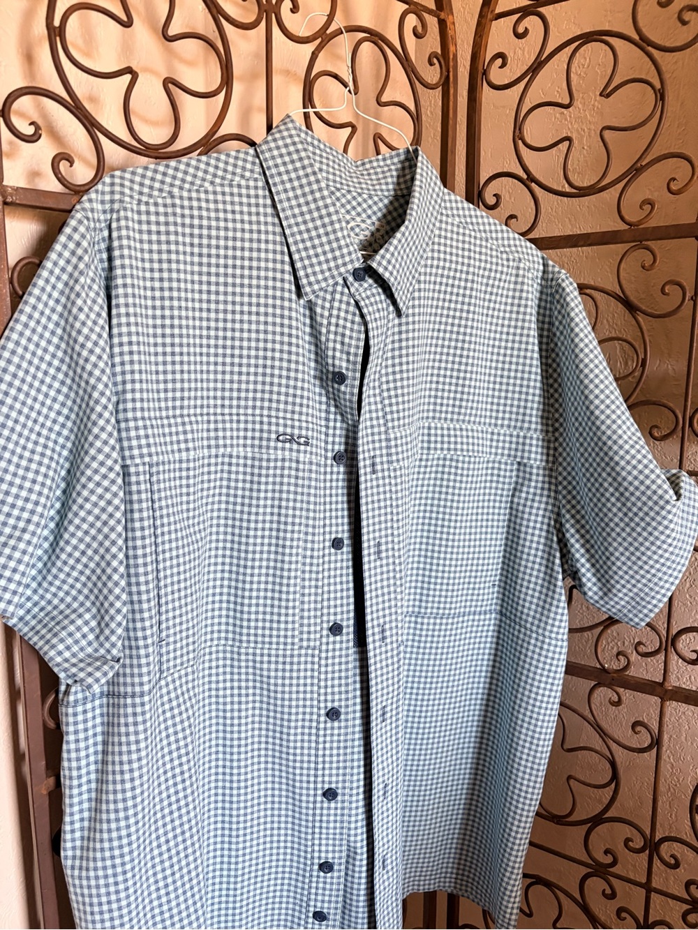 Game Guard Men's Short Sleeve Check Shirt -- Performance Style